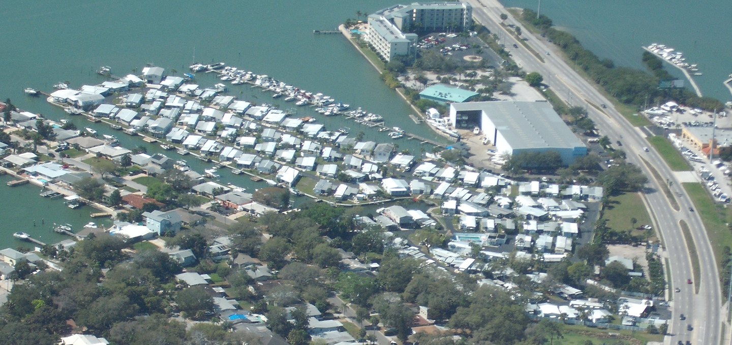 Arial picture of the Park oulining the Park boundaries.
